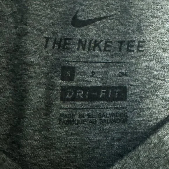 Men's Nike Grey Dri-Fit Long Sleeve Shirt - Picture 2 of 3